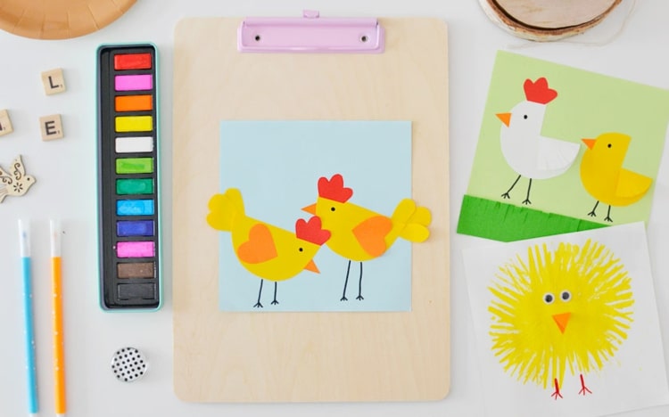 Vyrobte si veľkonočné motívy dierovačom na kruhy a srdiečka