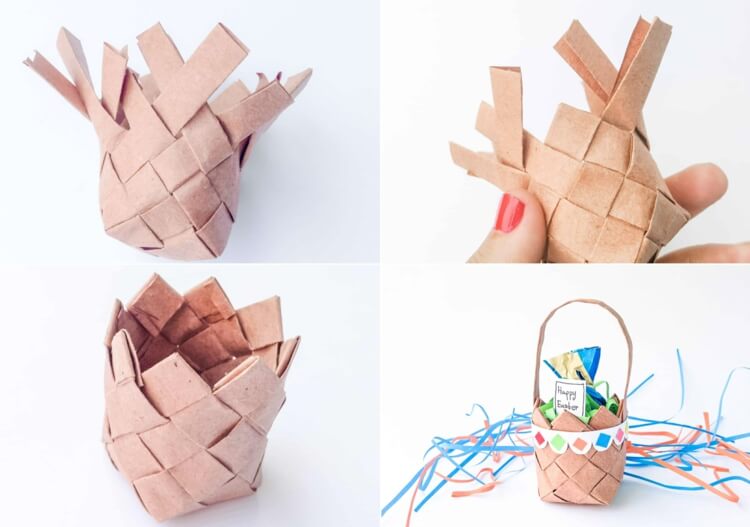 Docela prútený kôš z ananásu hľadá veľkonočný košík