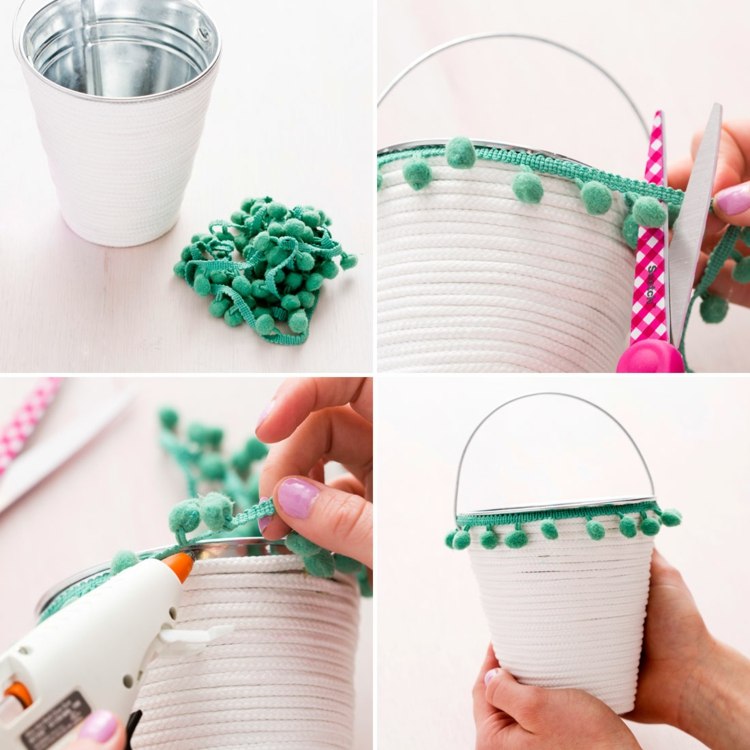 drotár-veľkonočný košík-mäta-zelená-bobule-pásky-deko-lepidlo-strih