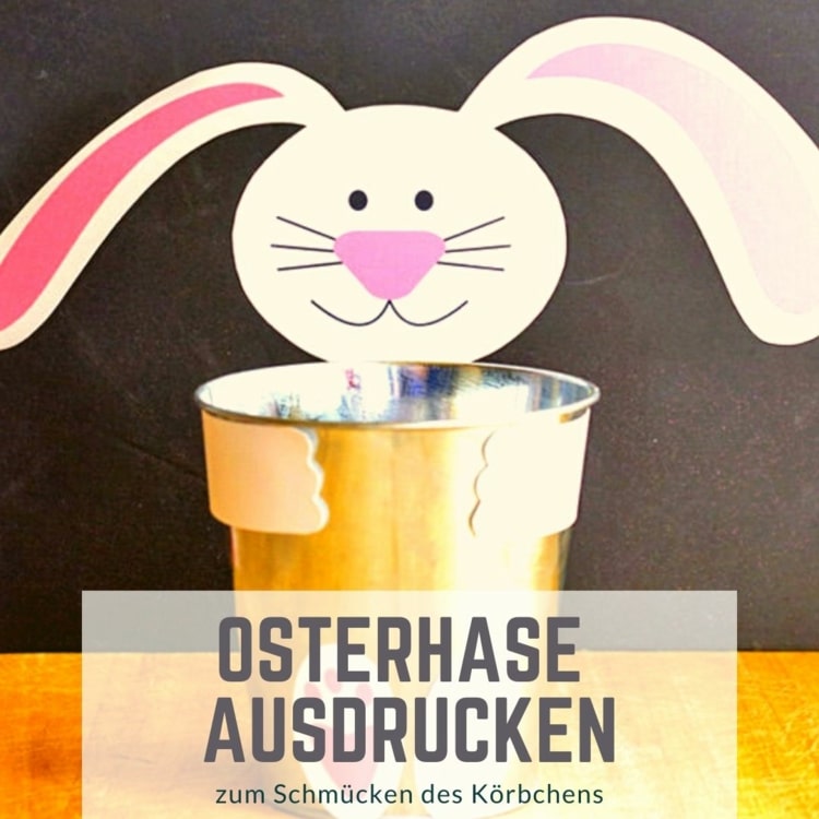 Vyrobte si veľkonočné košíky zo šablón - navrhnite vedro s veľkonočným zajačikom