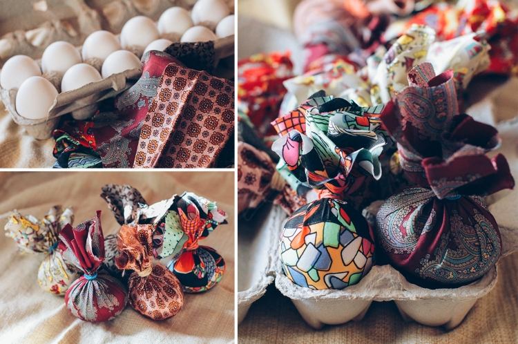 veľkonočné drobotvorné nápady-vajíčka-tofuety-viazanie-farebné-ozdoby