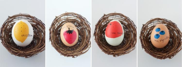 Veľkonočné remeslá-nápady-výroba-deti-farbenie-ovocie-zelenina-hniezdo
