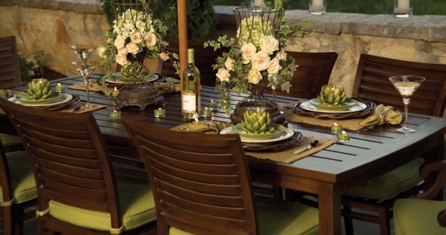 vonkajšie rastliny stôl podávaný sviečky z dreveného materiálu nábytok vínny stôl slúžiaci na drevený materiál