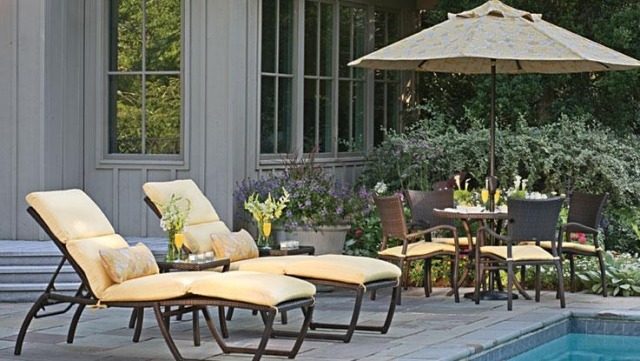 vonkajšie nápady ležadlá slnečník bazén váza oblasť nápady nábytok ležadlá slnečník bazén váza oblasť