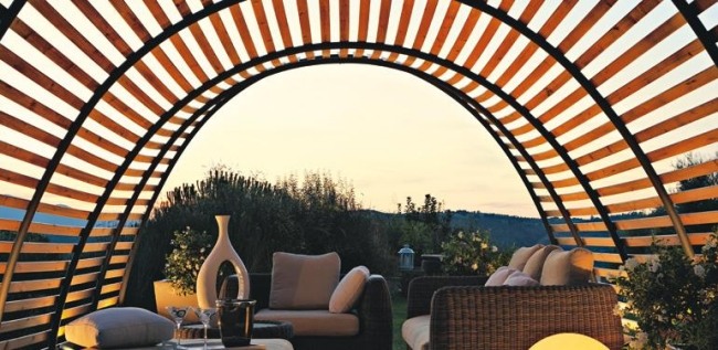 Samonosný záhradný záhradný nábytok pergola Wave Unopiu