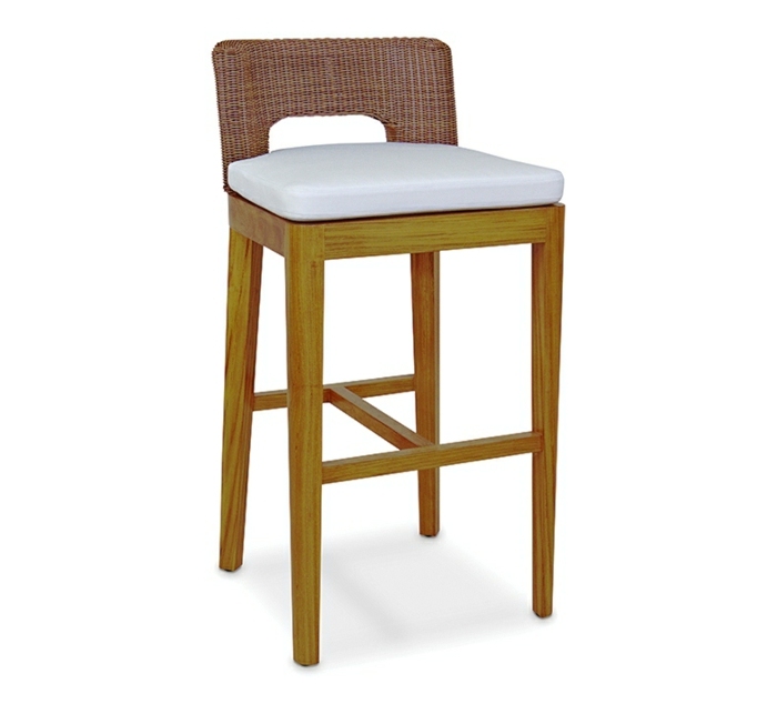Barová stolička Teabu dizajnová vonkajšia warisanská stolička z dreva