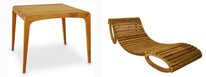 ležadlo drevené pásy lamely dizajn jedálenský stôl rusuk warisan