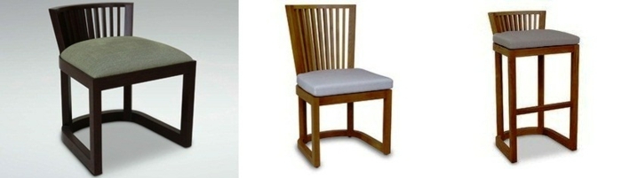 stolička dizajnový nápad drevený teakový mahagónový warisan korogated