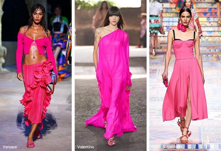Neónové ružové kombinujte trendové farby na jar 2021 s nápadmi na oblečenie na jar 2021