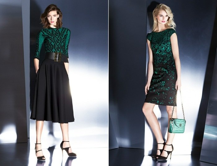 Zimná móda Escada Office Koktejlové vianočné šaty