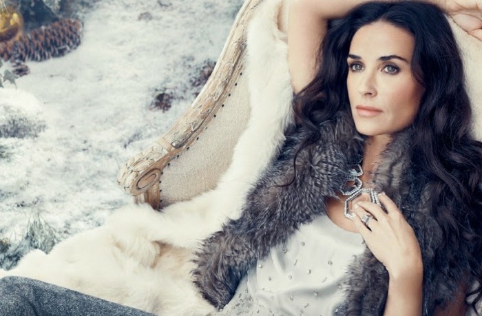 Vianočné outfity zimná móda 2014 blúzka z umelej kožušiny