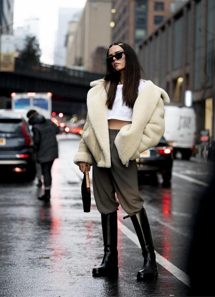 Trendy bundy zimný 2021 nadrozmerný outfit