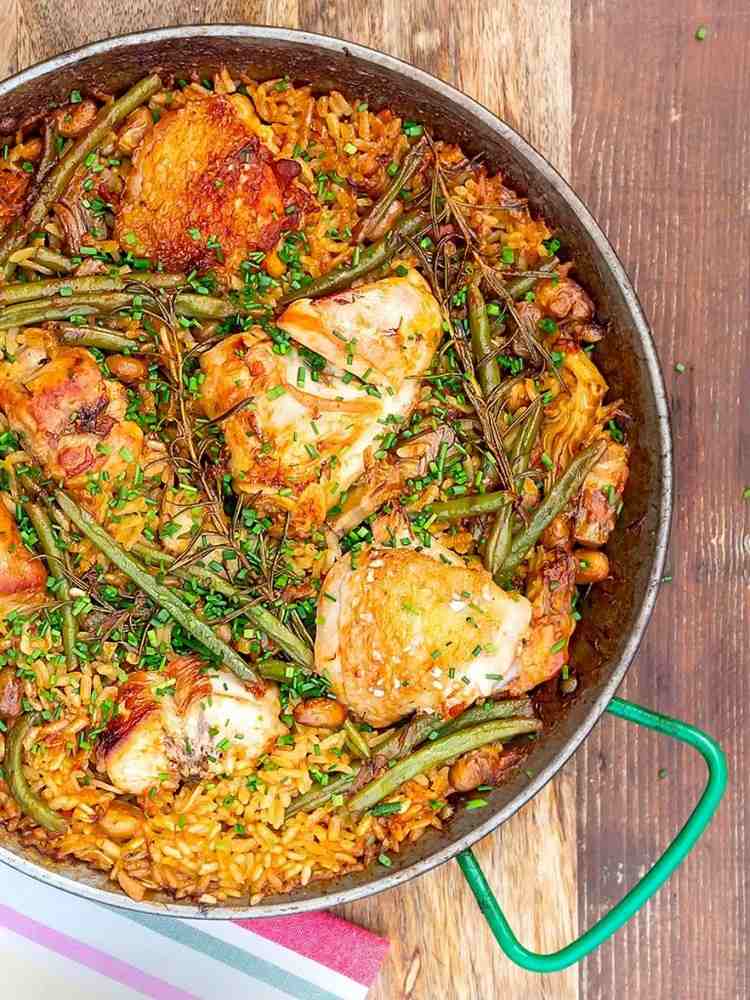 originálna španielska paella s kuracím mäsom recept ryža s kuracie prsia