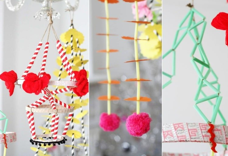 Vyrobte si farebné mobilé ako párty alebo karnevalovú ozdobu