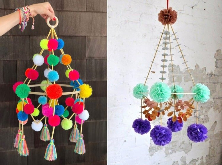 Farebný model s brmbolcami alebo pivonkami vyrobenými z papiera