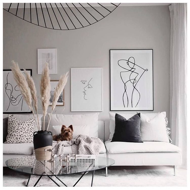 pampa tráva dekorácia prírody a jednoriadkové umelecké diela