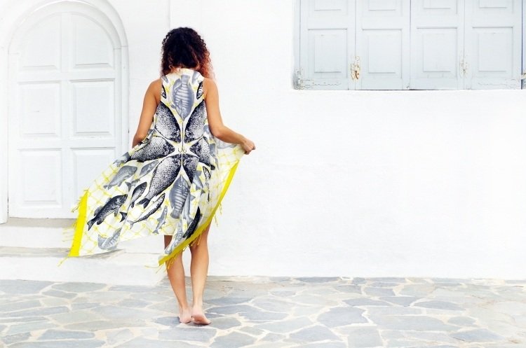 Pareo zábal -žltá-ryba-leto-vzdušný