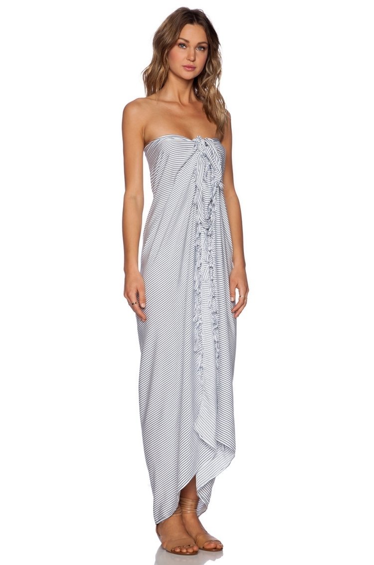 Pareo látkový zábal -raiert-čierno-biely