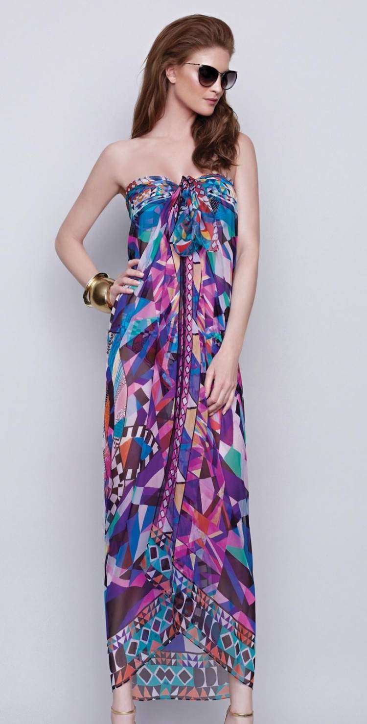 Pareo wrap -print-pattern-colored-beach