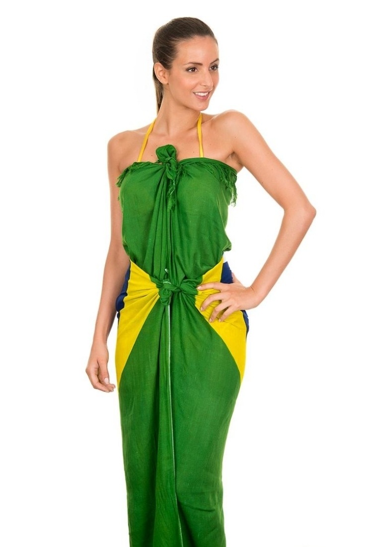 pareo-wrap-brazília-zelená-žltá-kravata