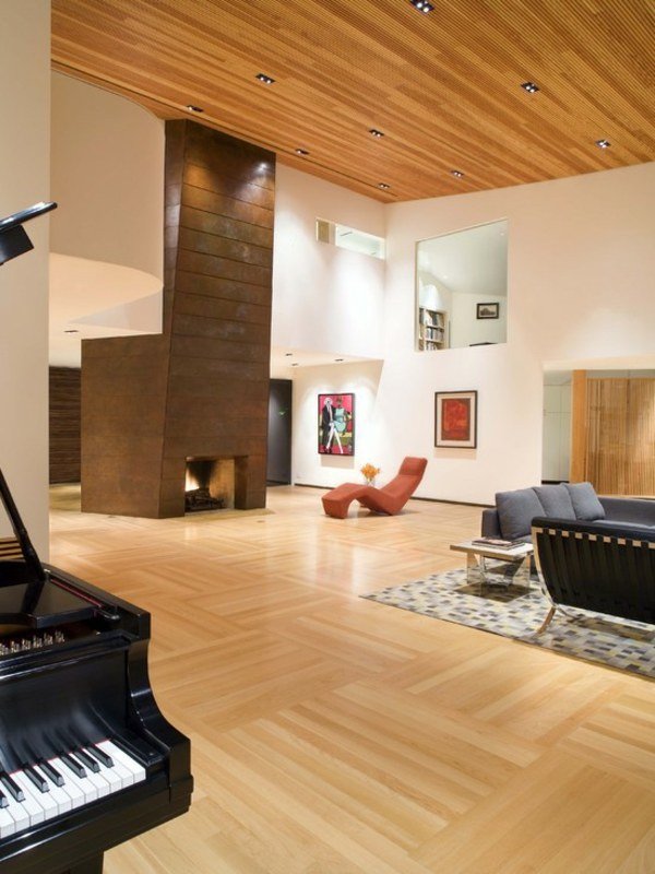 Smer kladenia cez parkety svetlých kociek