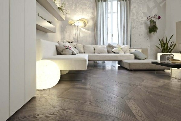 Vzor kladenia parkety Smer kladenia neobvyklý tvar