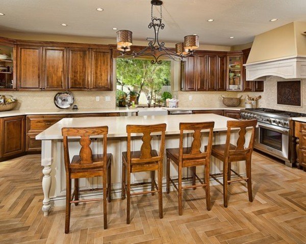 zriadiť rybia kosť parkety drevený pult kuchynský ostrov