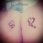 para tatuaż na łopatce - napisy - kocham i ja też