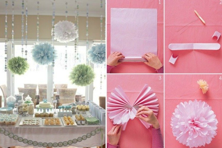 Urobte si to sami, ako nápady na dekoráciu večierku párty-dekorácia-nápady-urob si sám-pompómy-urob si sám-drotárstvo-návod