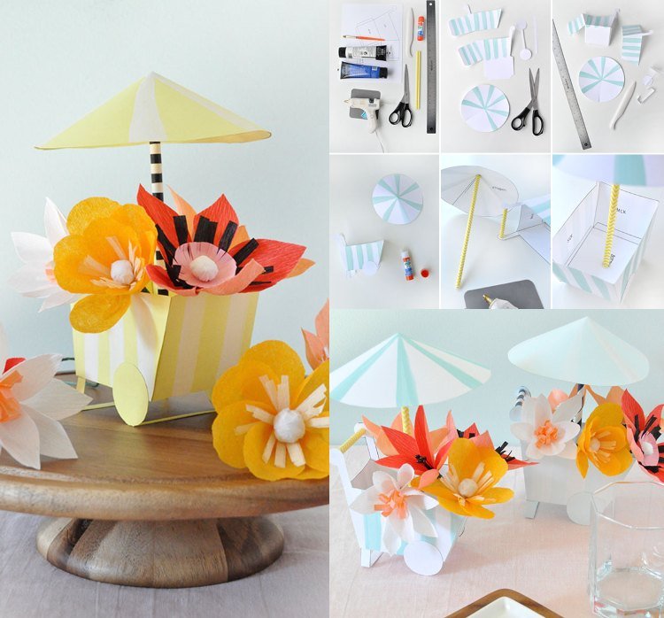 Vyrobte si sami jednoduché dekorácie na narodeninový stôl, pošteklite sa papierovými kvetmi