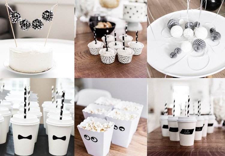 Vyrobte si vlastné čiernobiele párty dekorácie z papiera