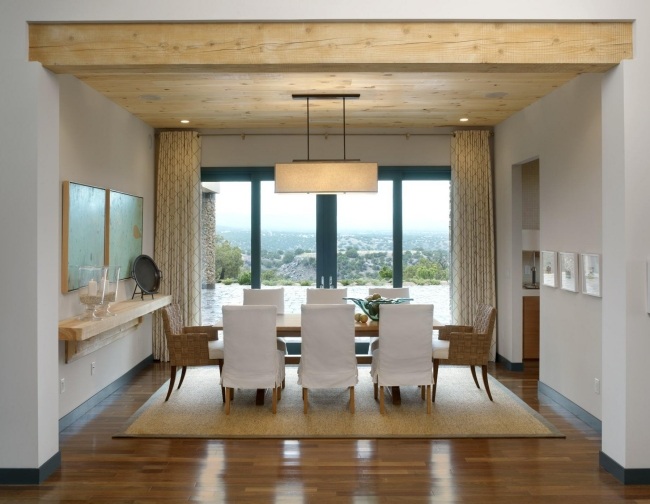 nábytok jedáleň jedálenský stôl desať ľudí obdĺžnikové biele prútie