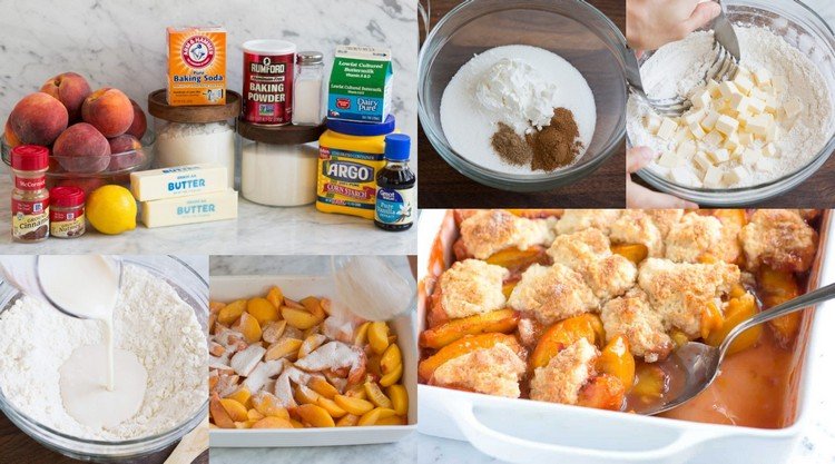 Peach Cobbler recept broskyňový kastrol jednoducho rýchlejší ovocný koláč