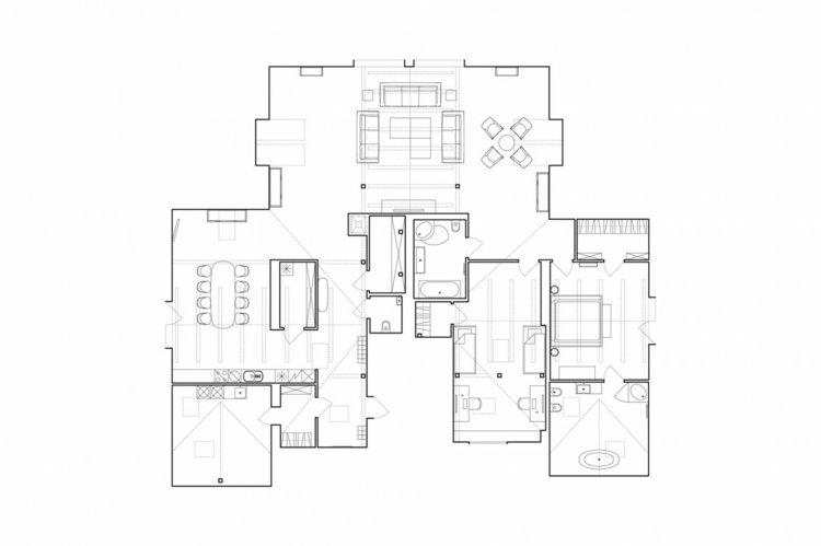Penthouse dizajn v pôdoryse penthouse design pôdorys izba byt na najvyššom poschodí