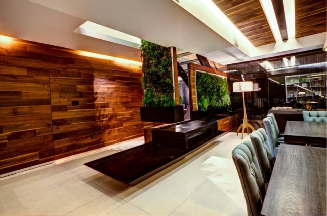 Nápady na dizajn plochej steny zasadená stena