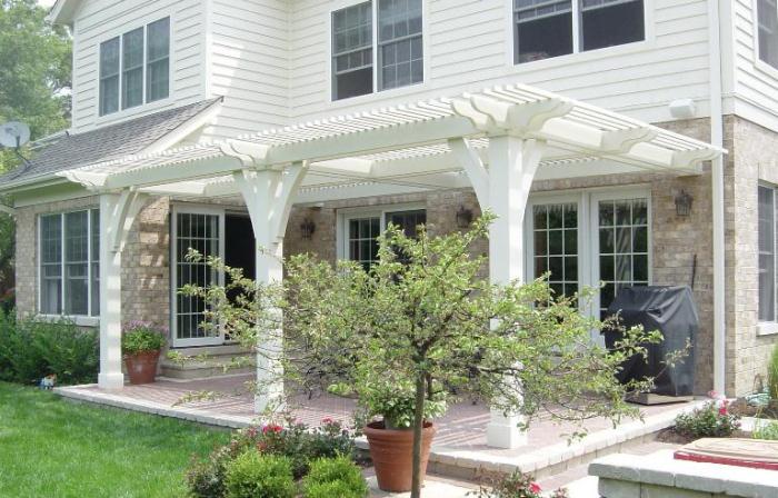 biela pergola urob si sám predstava návrh nosných nosníkov