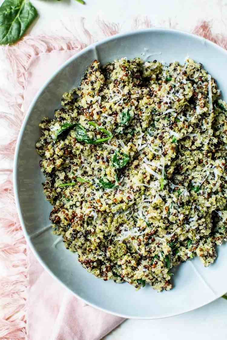 Vegetariánske jedlo Pesto Quinoa
