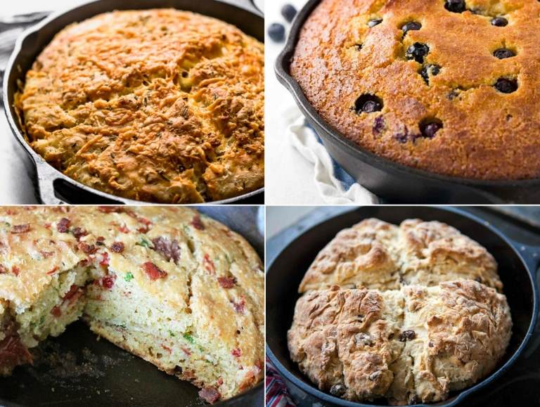 Návrhy receptov na chlieb na panvici z rúry na výdatné a sladké prílohy