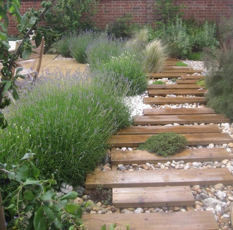 rastliny-štrkové záhony-levanduľa-okrasná-tráva-stredomorská záhrada