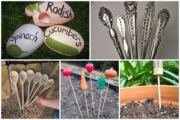 nápady na plánovanie zeleninová záhrada, urobte si rastlinné značky sami