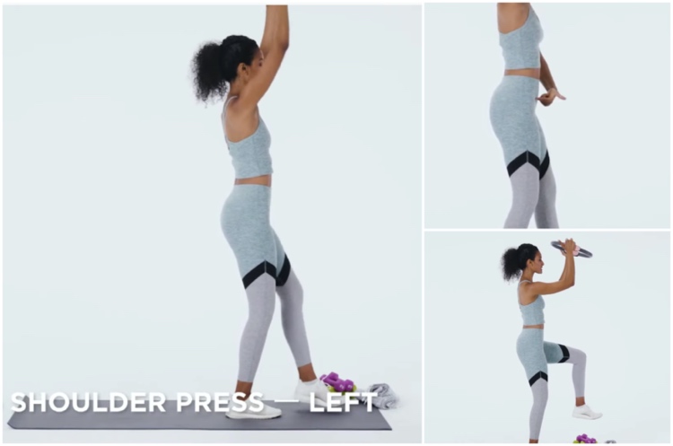 Cvičenie pilatesového prstenca na rameno