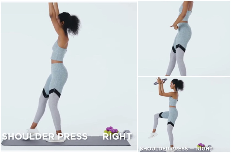 kruhové cvičenia pilates stojace pre hornú časť tela