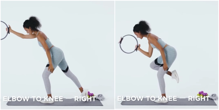 pilates ring precvičuje chrbát a brucho