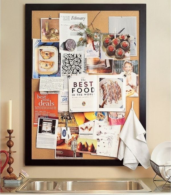 nástenka časopis o varení v kuchyni