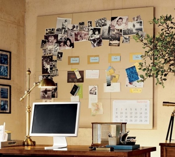 Pinboard Kalendár domácej kancelárie Organizácia rodinných fotografií