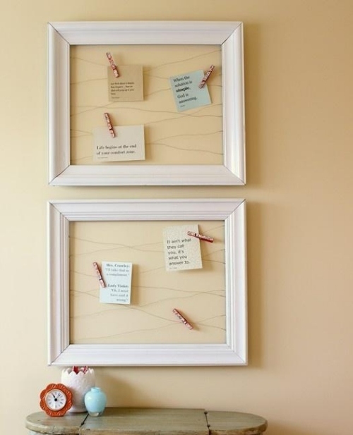 DIY nástenka s jednoduchým dizajnovým rámom