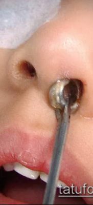 Photo Piercing of the nose (Tattoo Nose Piercing) (value) - example drawing - 074