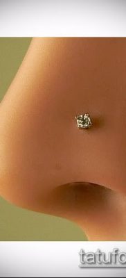 Photo Piercing of the nose (Tattoo Nose Piercing) (value) - example drawing - 001