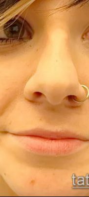 Photo Piercing of the nose (Tattoo Nose Piercing) (value) - example drawing - 002