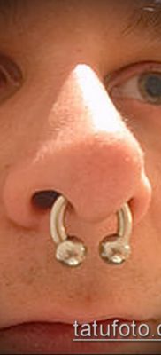 Photo Piercing of the nose (Tattoo Nose Piercing) (value) - example drawing - 003